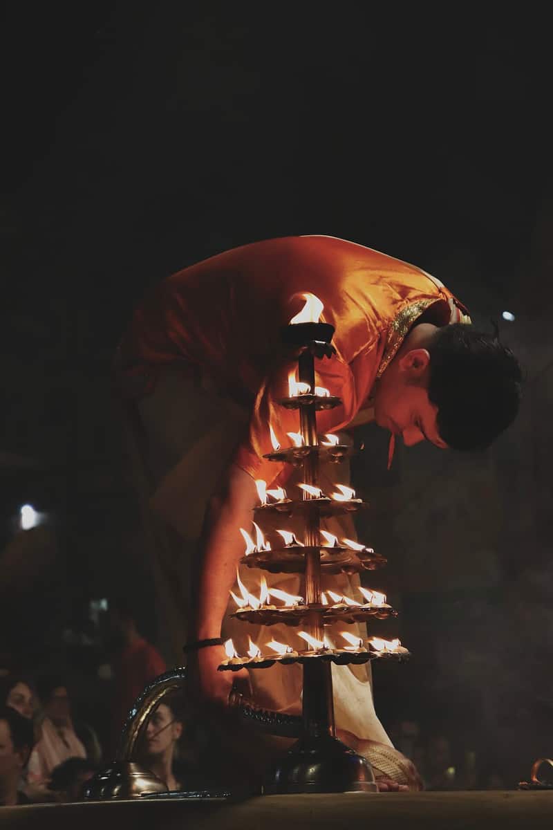 Dev Deepawali with two hundred thousand lamps lining the steps
