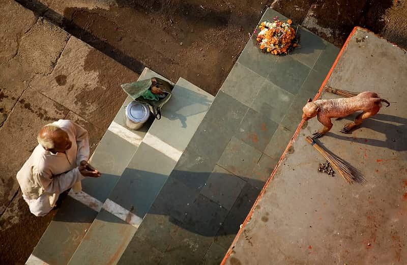 The lanes and mohalla behind Hanuman Ghat