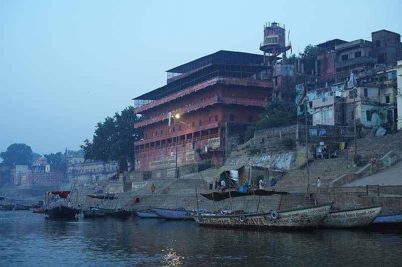 Shivala Ghat and the riverfront seen from Hanuman Ghat