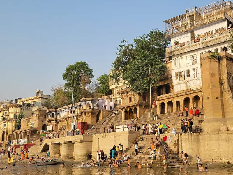 Hanuman Ghat decorated for Hanuman Jayanti