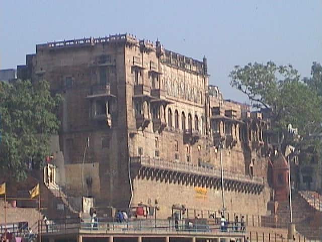 Balconies and carved galleries of the Man Mandir palace