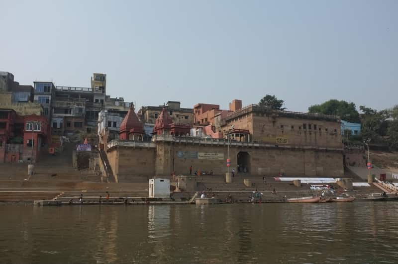 Neighboring ghats seen from the water