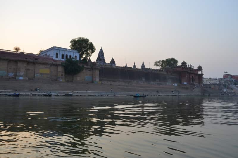Bathers taking an early dip at Prabhu Ghat