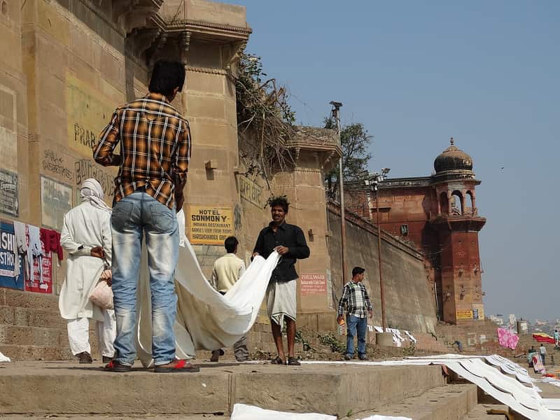 The old lanes and mohalla behind Prabhu Ghat