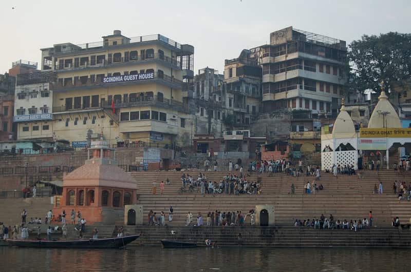 Scindia Ghat seen between Manikarnika and Ganga Mahal