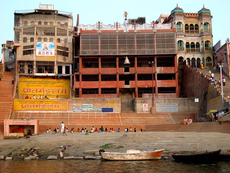The neighbouring ghats seen from the water near Vijayanagaram